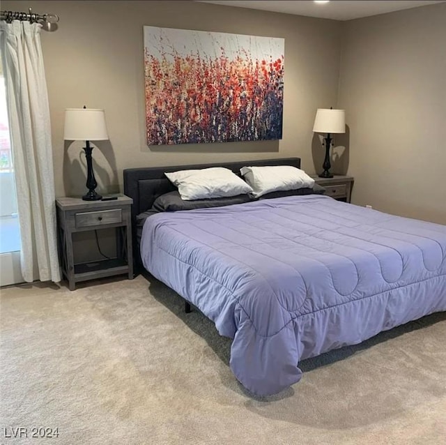 view of carpeted bedroom