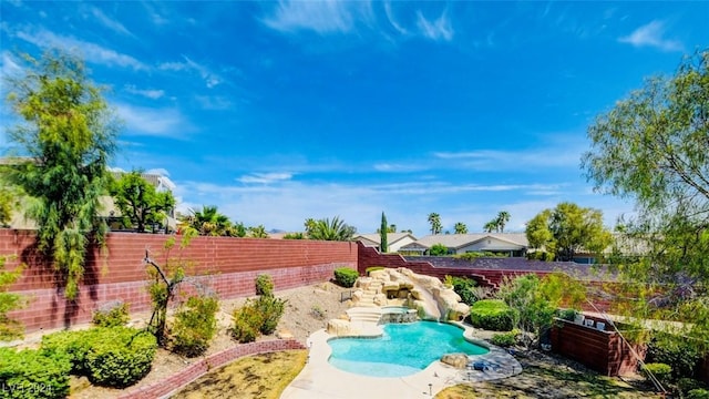 5301 Fairbranch Ln, Las Vegas, NV 89135 - view of pool featuring a fenced in pool and a fenced backyard