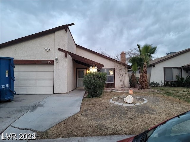 ranch-style house with a garage