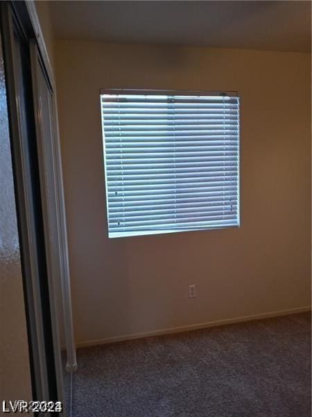 unfurnished room with baseboards and carpet floors