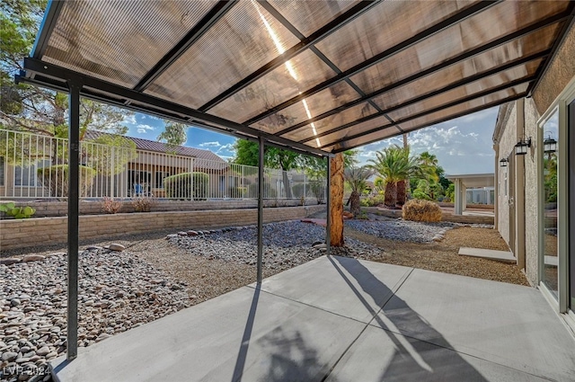 view of patio featuring a fenced backyard