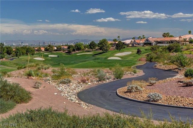 view of community featuring golf course view