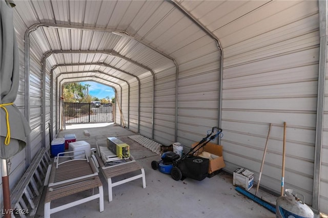 exterior space with a detached carport