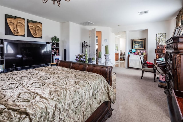 view of carpeted bedroom