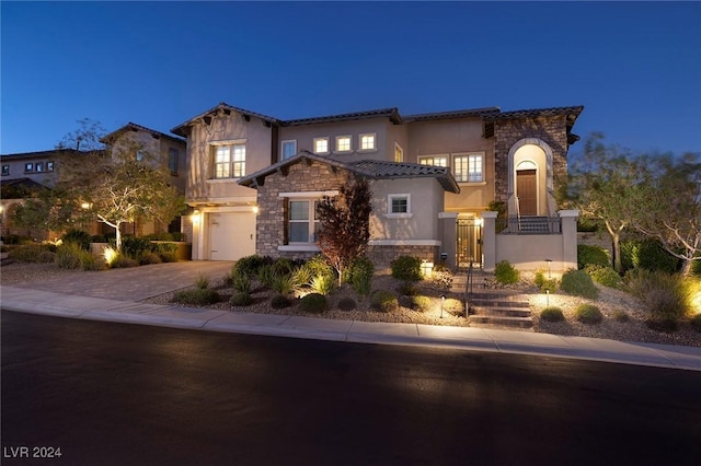 view of front of home featuring a garage