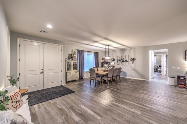 dining room featuring hardwood / wood-style flooring