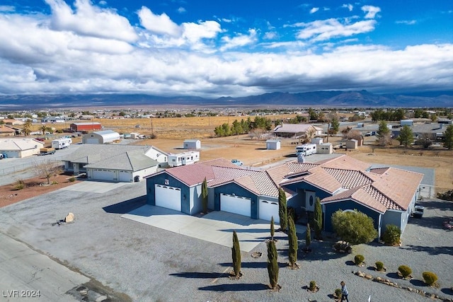 aerial view featuring a mountain view