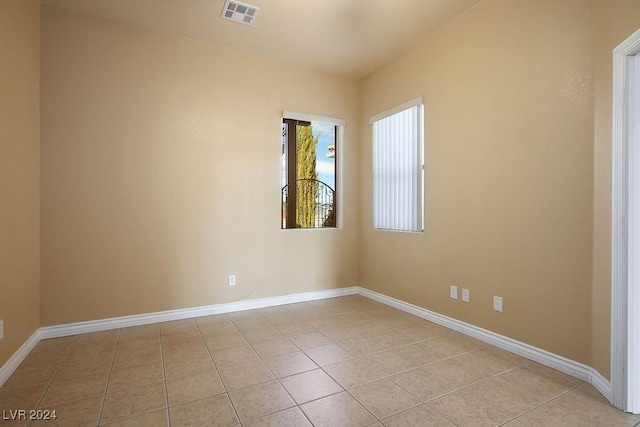 view of tiled empty room