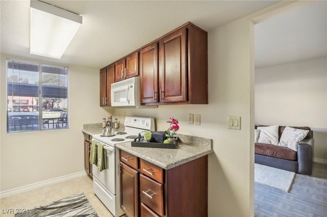 kitchen featuring white appliances