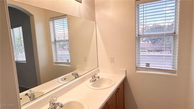 bathroom with a healthy amount of sunlight and a sink