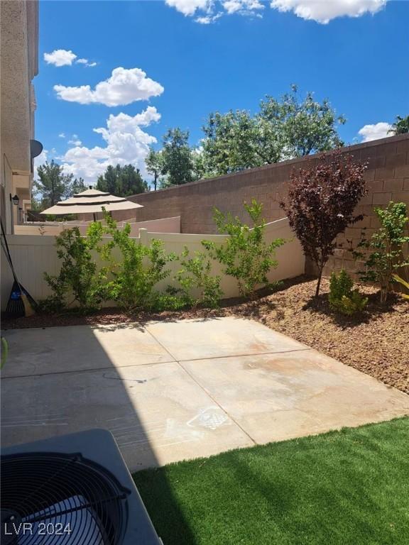 view of patio with a fenced backyard