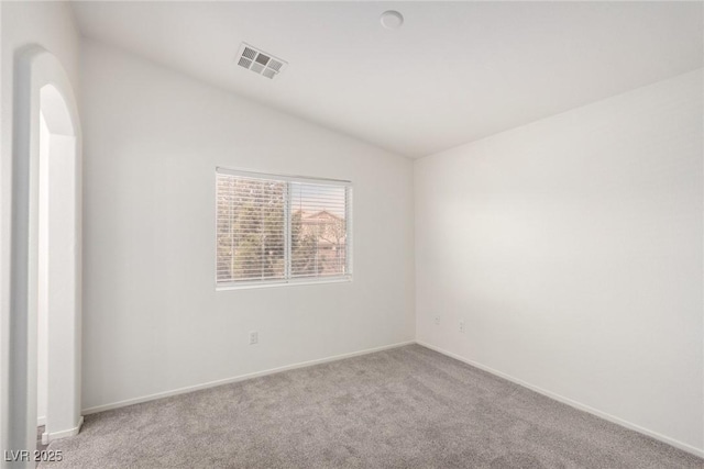 9333 Leaping Deer Pl Unit 102, Las Vegas, NV 89178 - empty room featuring lofted ceiling, carpet flooring, and baseboards