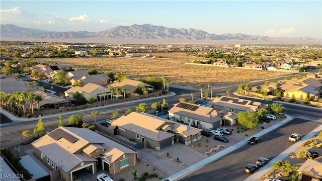 aerial view featuring a mountain view