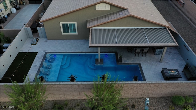 view of pool with a patio area