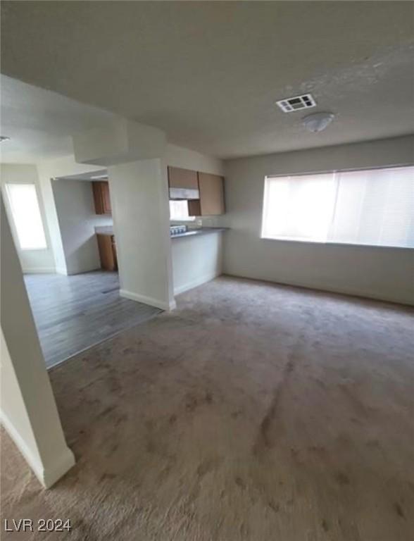 unfurnished living room featuring a wealth of natural light and hardwood / wood-style flooring