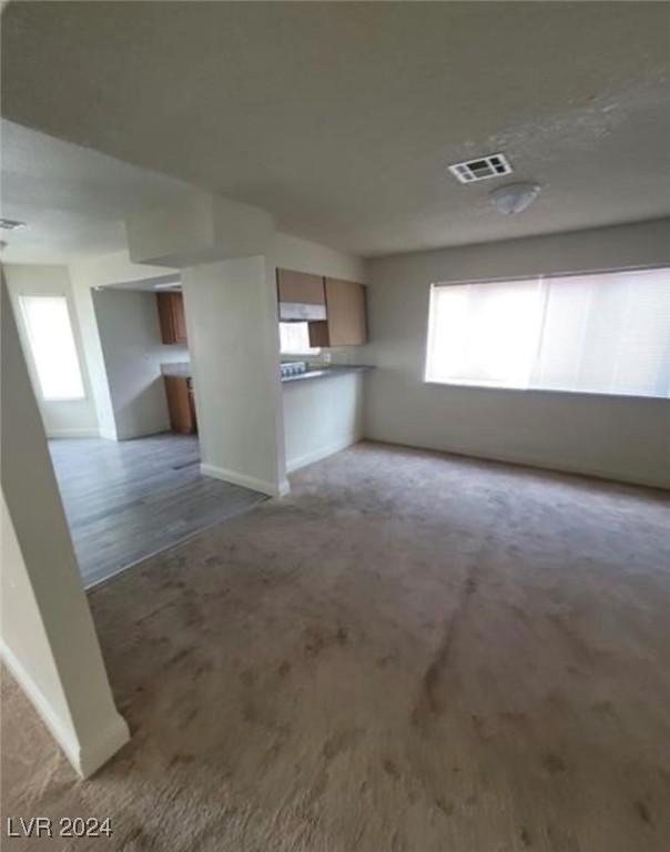 unfurnished living room with hardwood / wood-style floors