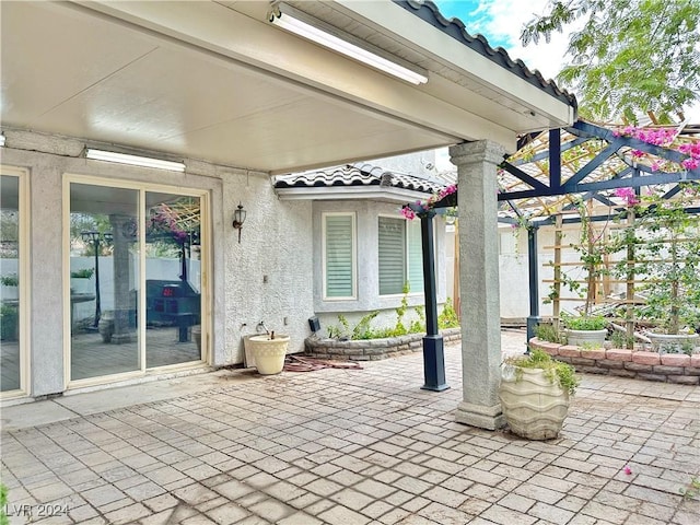 view of patio / terrace with a pergola