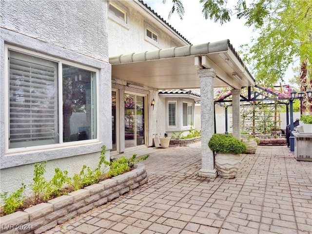 view of patio / terrace with a pergola