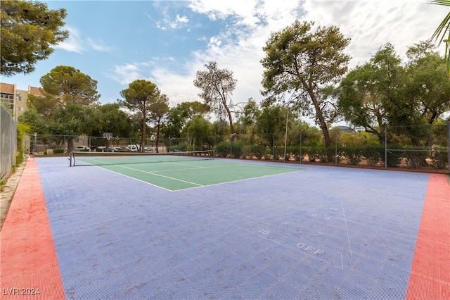 view of tennis court