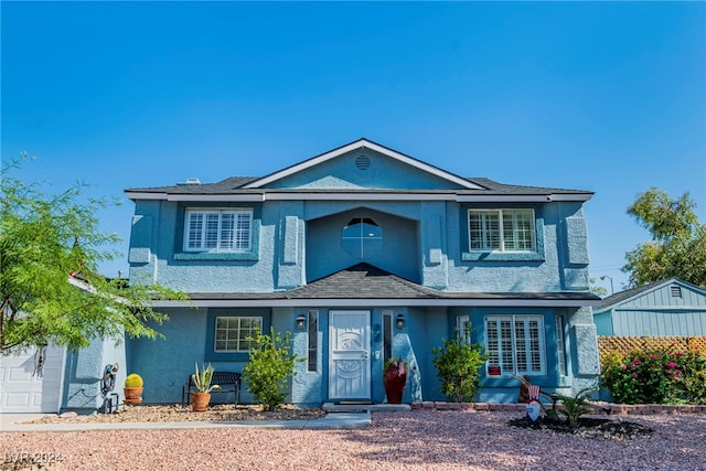 view of front of home featuring a garage