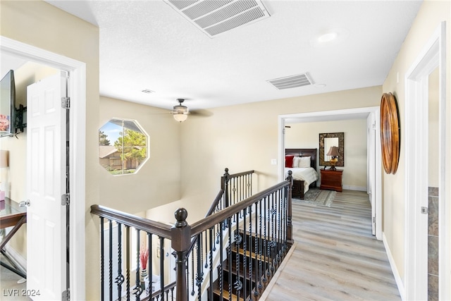 hall featuring light wood-type flooring