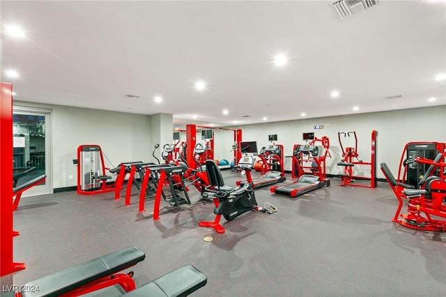 view of exercise room