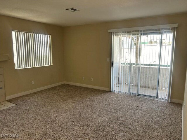 view of carpeted empty room