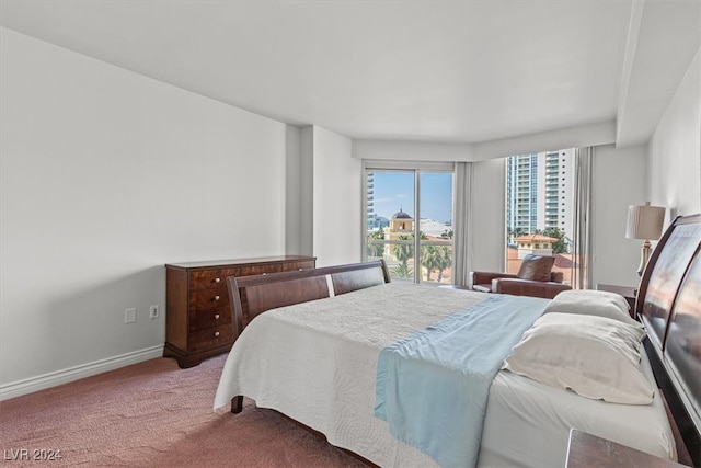 bedroom featuring carpet flooring