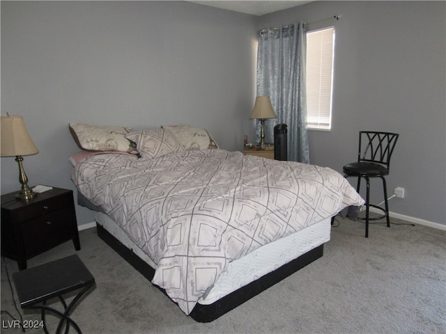 view of carpeted bedroom