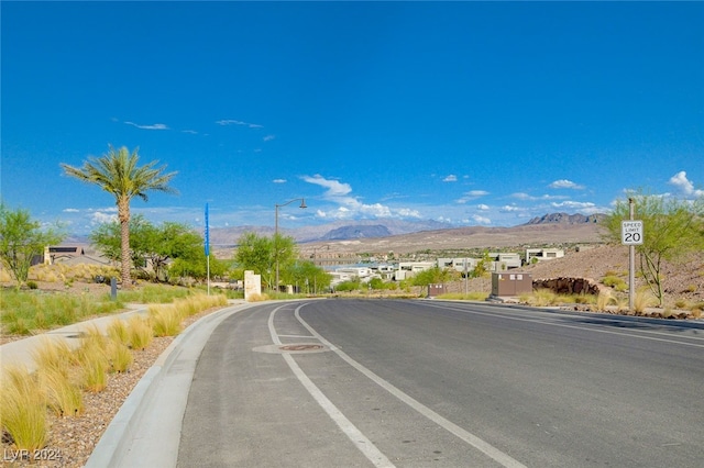 view of road featuring a mountain view