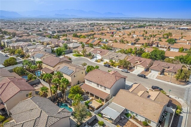 aerial view featuring a mountain view