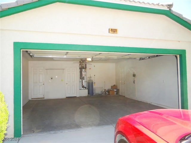 garage with heating unit