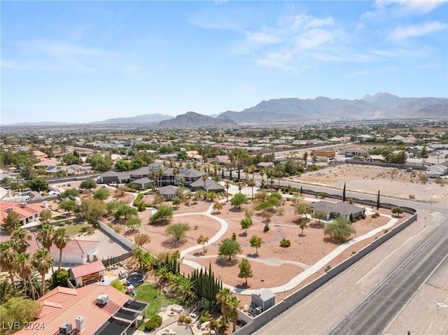 aerial view featuring a mountain view