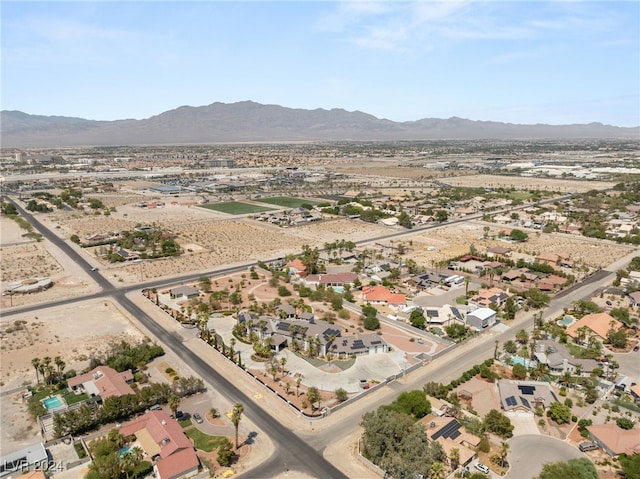 aerial view featuring a mountain view