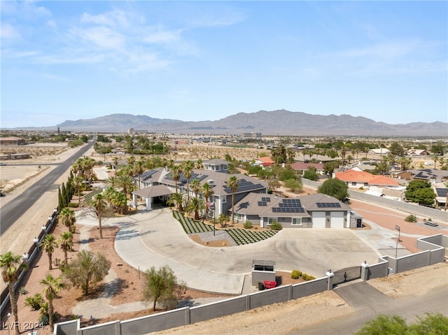 aerial view featuring a mountain view