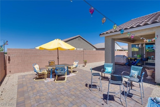 view of patio / terrace with a fenced backyard