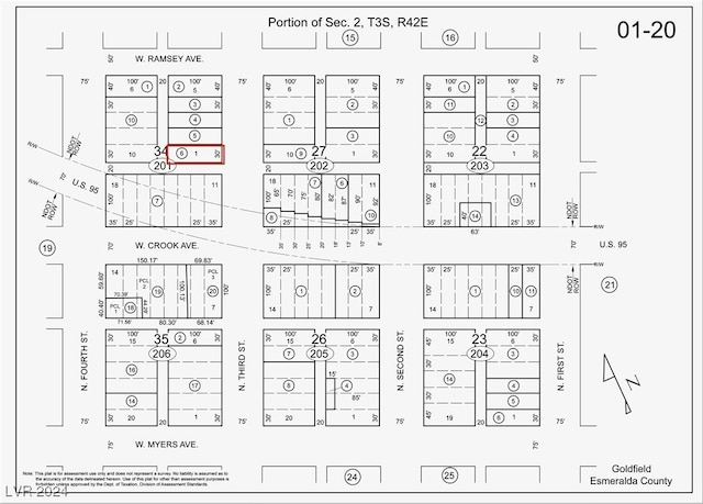 309 N Third St, Goldfield NV, 89013 land for sale