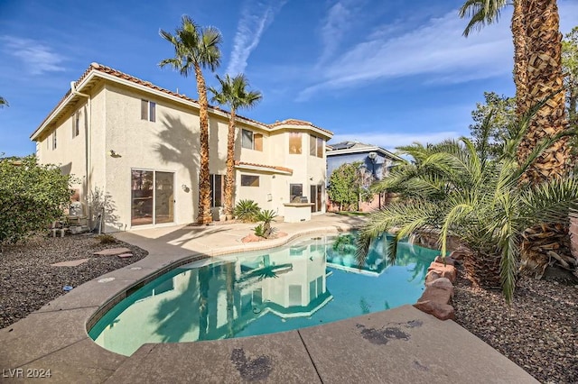 view of pool with a patio area