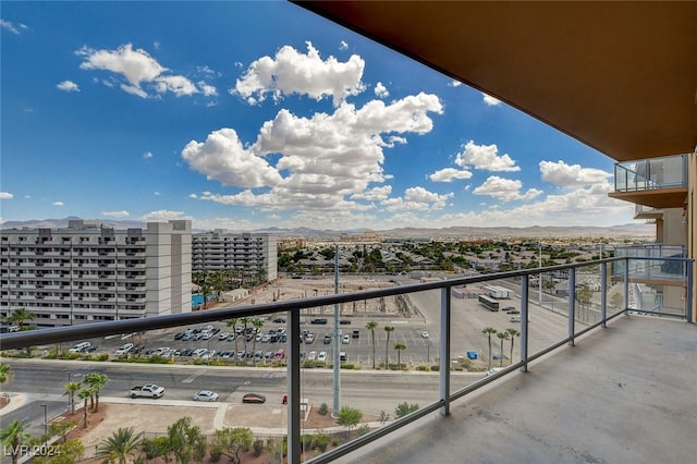 balcony with a city view