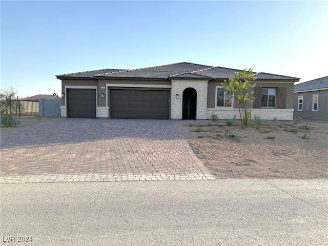 view of front of house featuring a garage