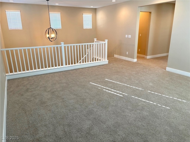 basement featuring carpet flooring