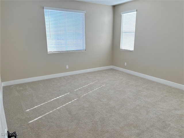 view of carpeted spare room