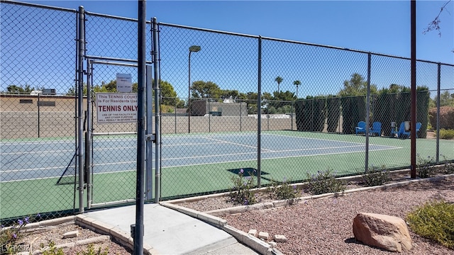 view of tennis court