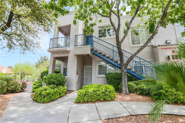 exterior space featuring stairs