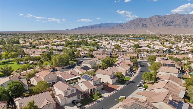 aerial view featuring a mountain view