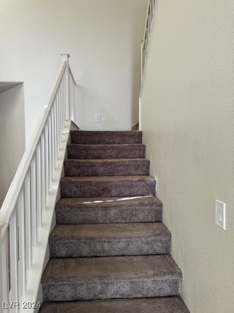 stairway with carpet