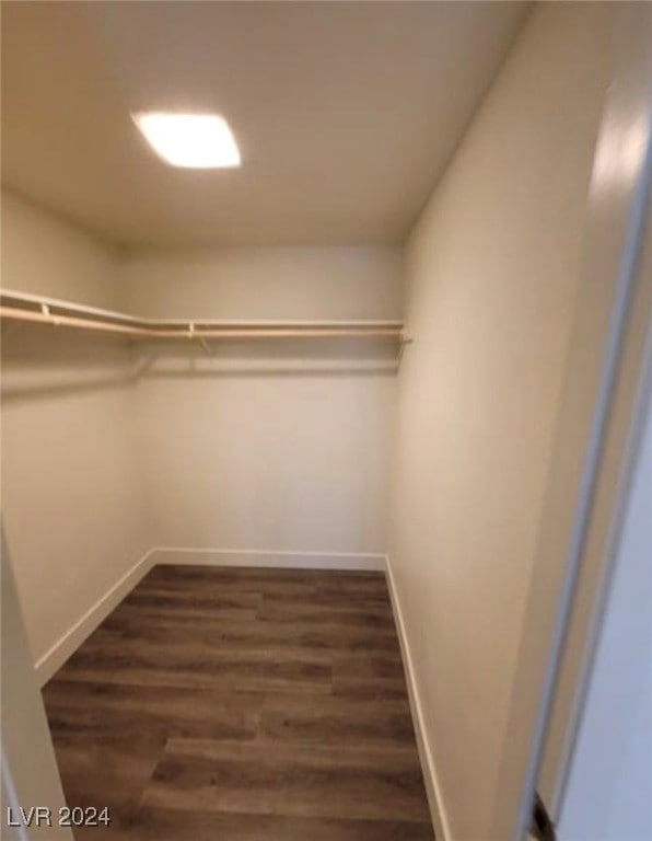 spacious closet featuring hardwood / wood-style floors