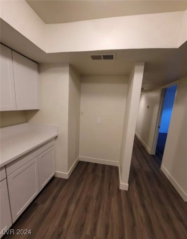 interior space featuring dark hardwood / wood-style floors