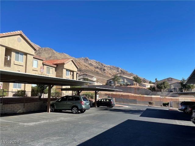 view of road featuring a mountain view