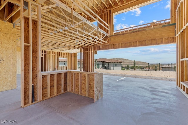 interior space with an outbuilding